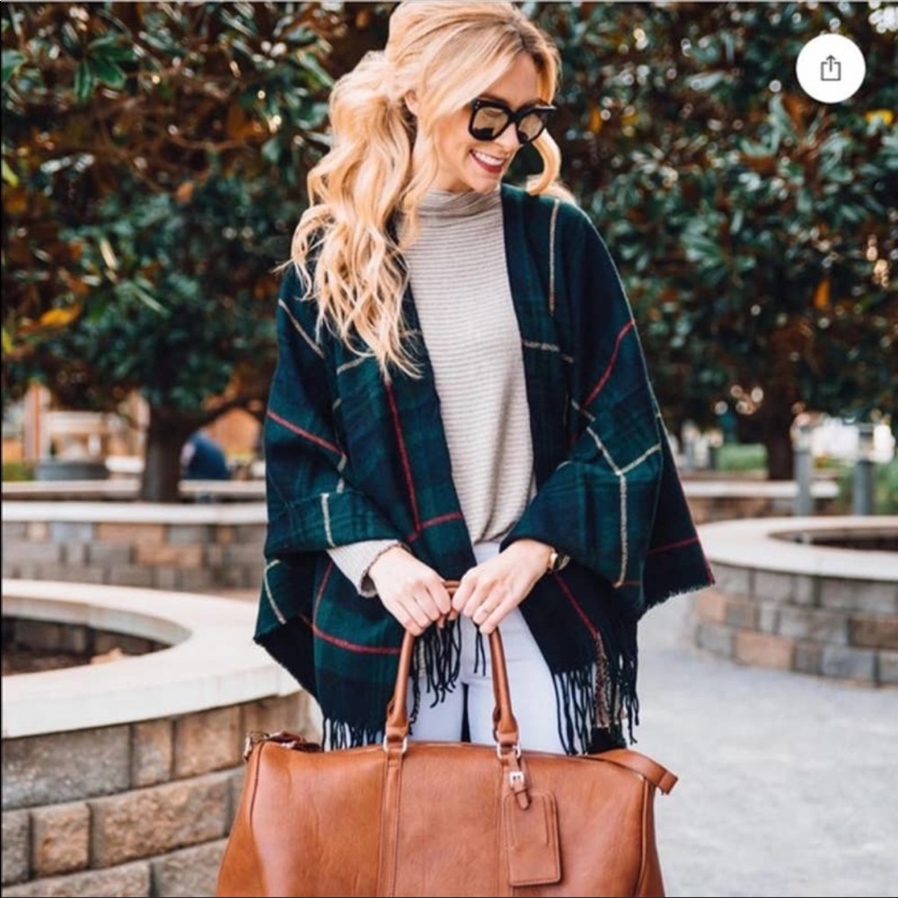 Tartan Plaid Blanket/Scarf by  Sole Society